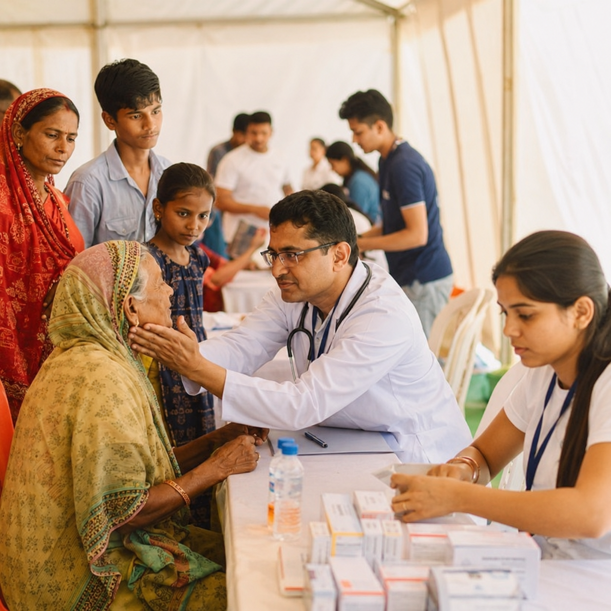 Medical camps and healthcare support